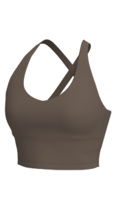 Women's Racerback Crop Tank with Built-In Bra yoga — custom OEM activewear by New Dong Huang