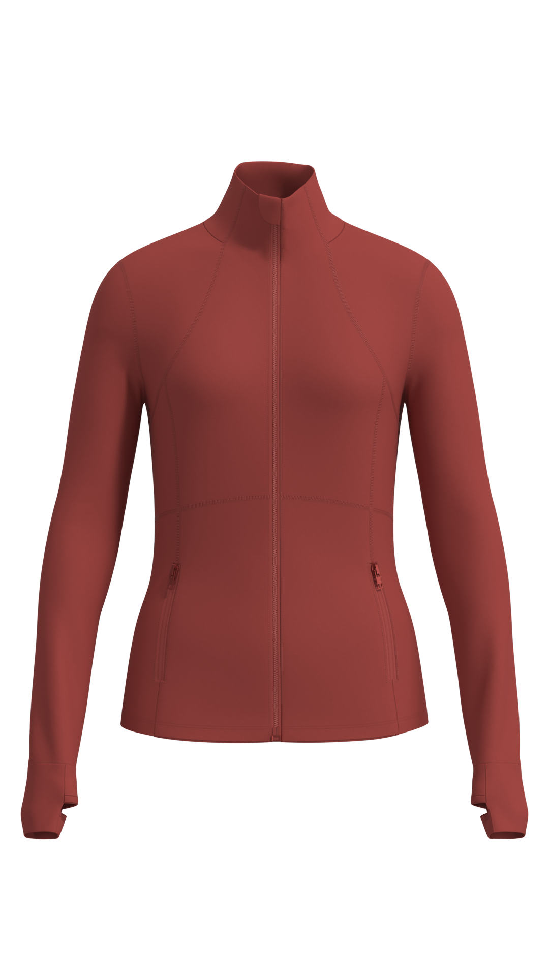 Women's Full Zip Athletic Jacket with Thumbholes and Pockets outdoor — custom OEM activewear by...