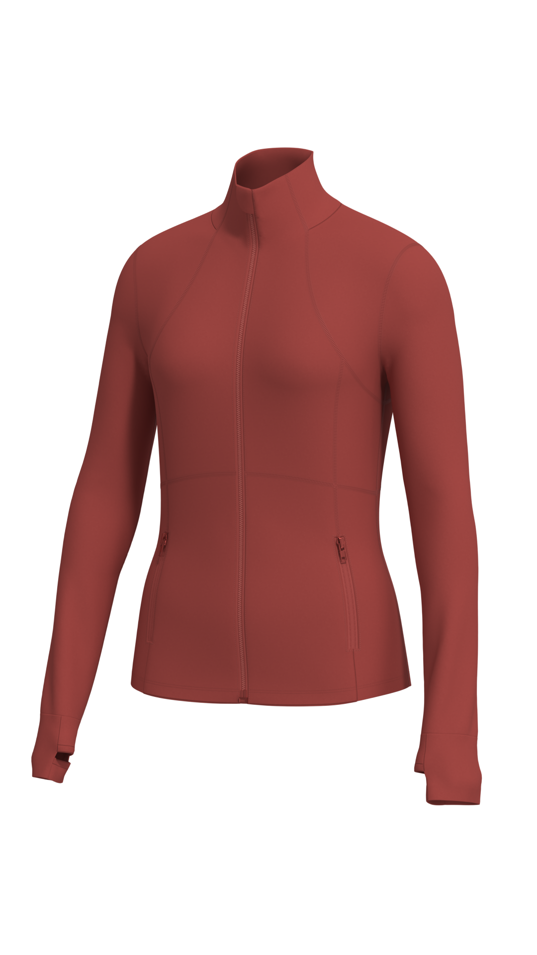 Women's Full Zip Athletic Jacket with Thumbholes and Pockets outdoor — custom OEM activewear by...