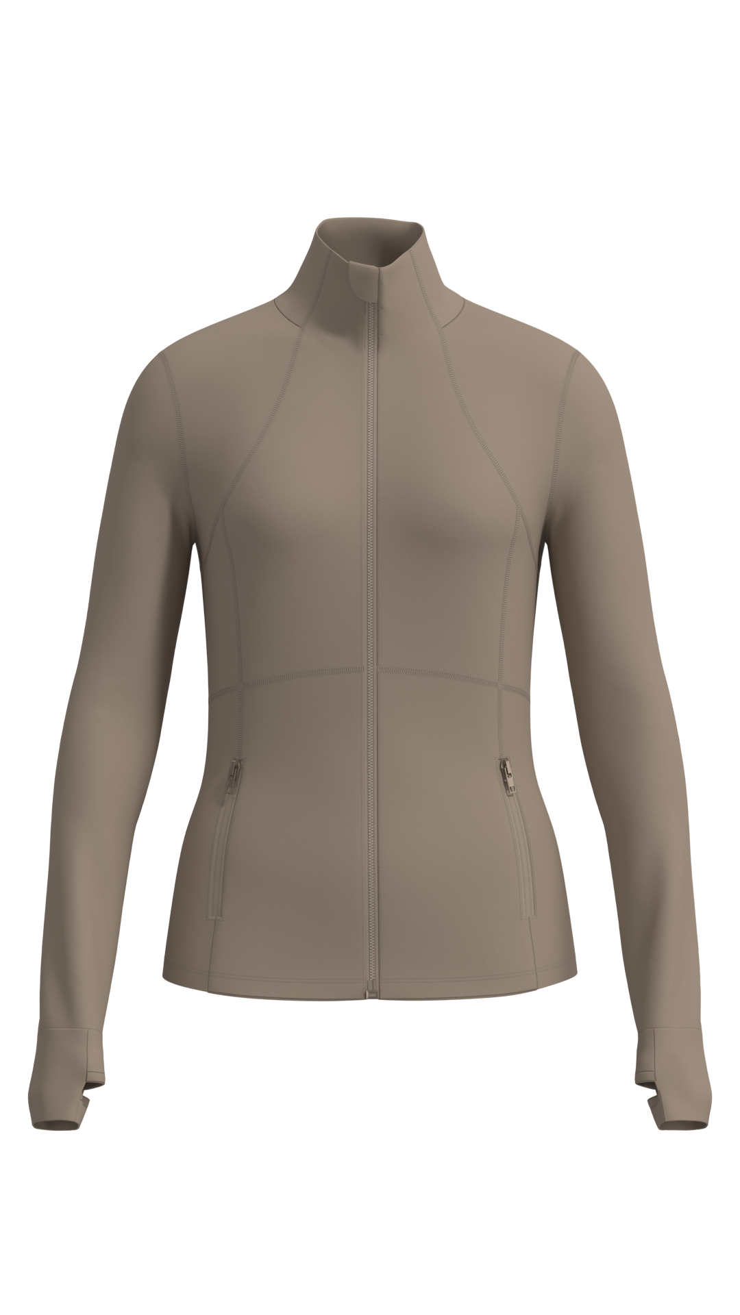 Women's Full Zip Athletic Jacket with Thumbholes and Pockets outdoor — custom OEM activewear by...