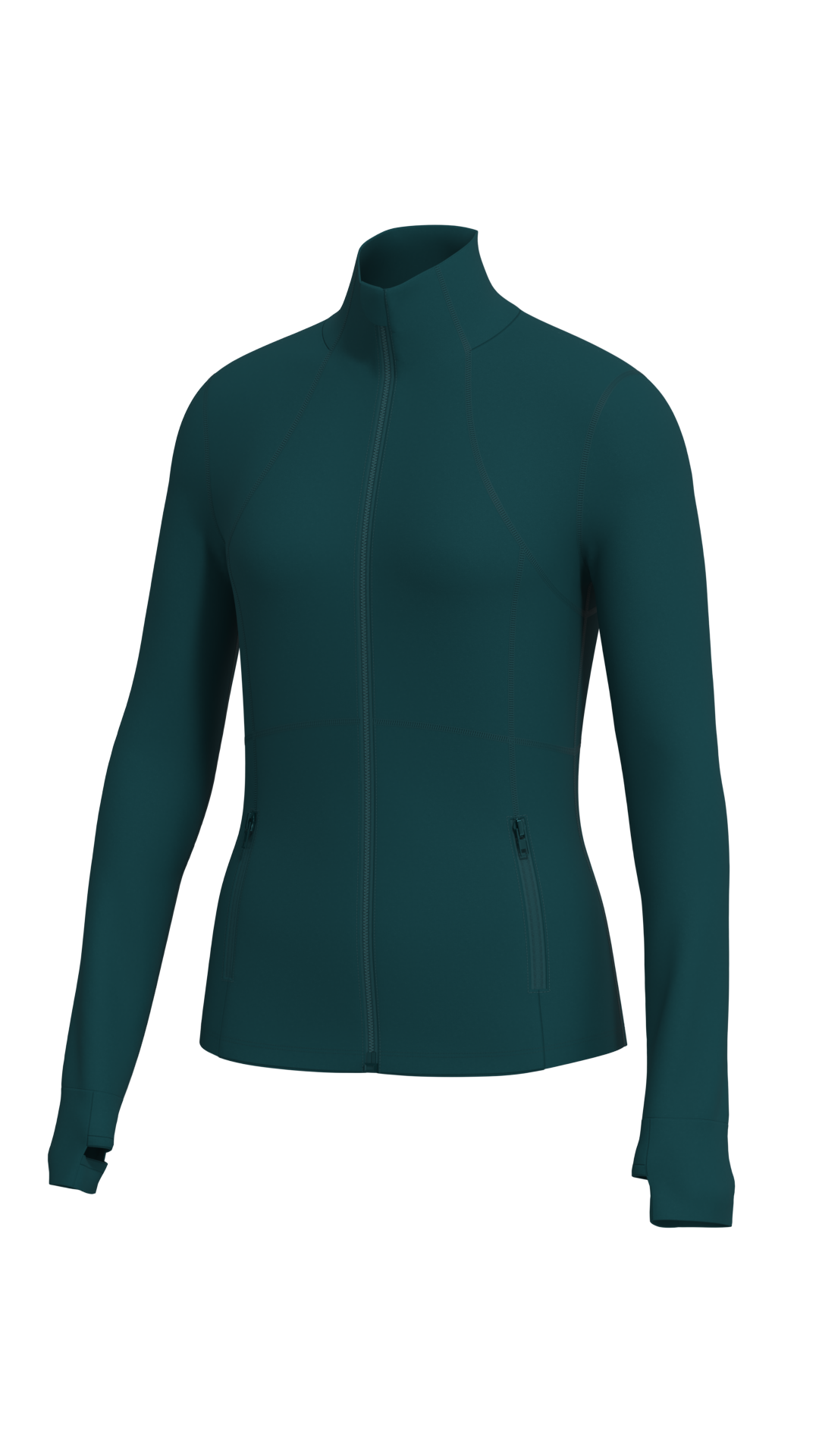 Women's Full Zip Athletic Jacket with Thumbholes and Pockets outdoor — custom OEM activewear by...