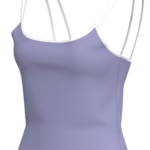 Women's Double Strap Cami Tank Top with Contrast Binding running — custom OEM activewear by New...