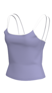 Women's Double Strap Cami Tank Top with Contrast Binding running — custom OEM activewear by New...