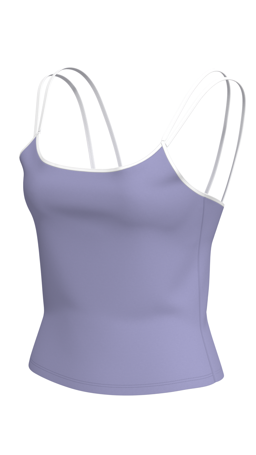 Women's Double Strap Cami Tank Top with Contrast Binding running — custom OEM activewear by New...