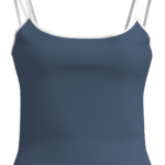 Women's Double Strap Cami Tank Top with Contrast Binding running — custom OEM activewear by New...