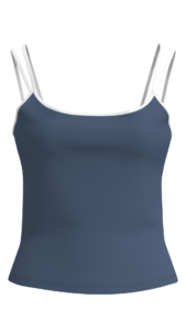Women's Double Strap Cami Tank Top with Contrast Binding running — custom OEM activewear by New...