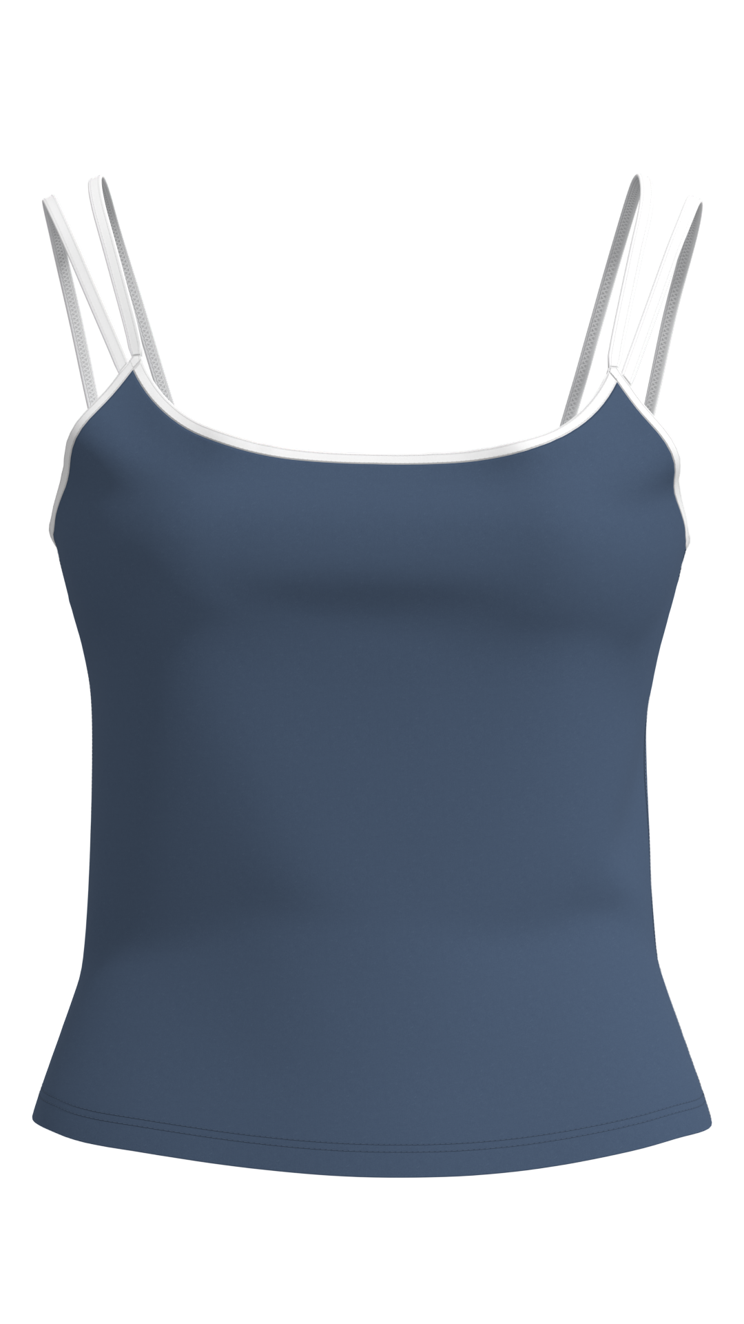 Women's Double Strap Cami Tank Top with Contrast Binding running — custom OEM activewear by New...