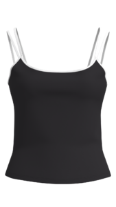 Women's Double Strap Cami Tank Top with Contrast Binding running — custom OEM activewear by New...
