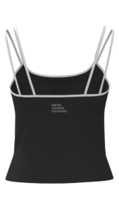 Women's Double Strap Cami Tank Top with Contrast Binding running — custom OEM activewear by New...