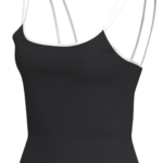 Women's Double Strap Cami Tank Top with Contrast Binding running — custom OEM activewear by New...
