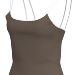 Women's Double Strap Cami Tank Top with Contrast Binding running — custom OEM activewear by New...