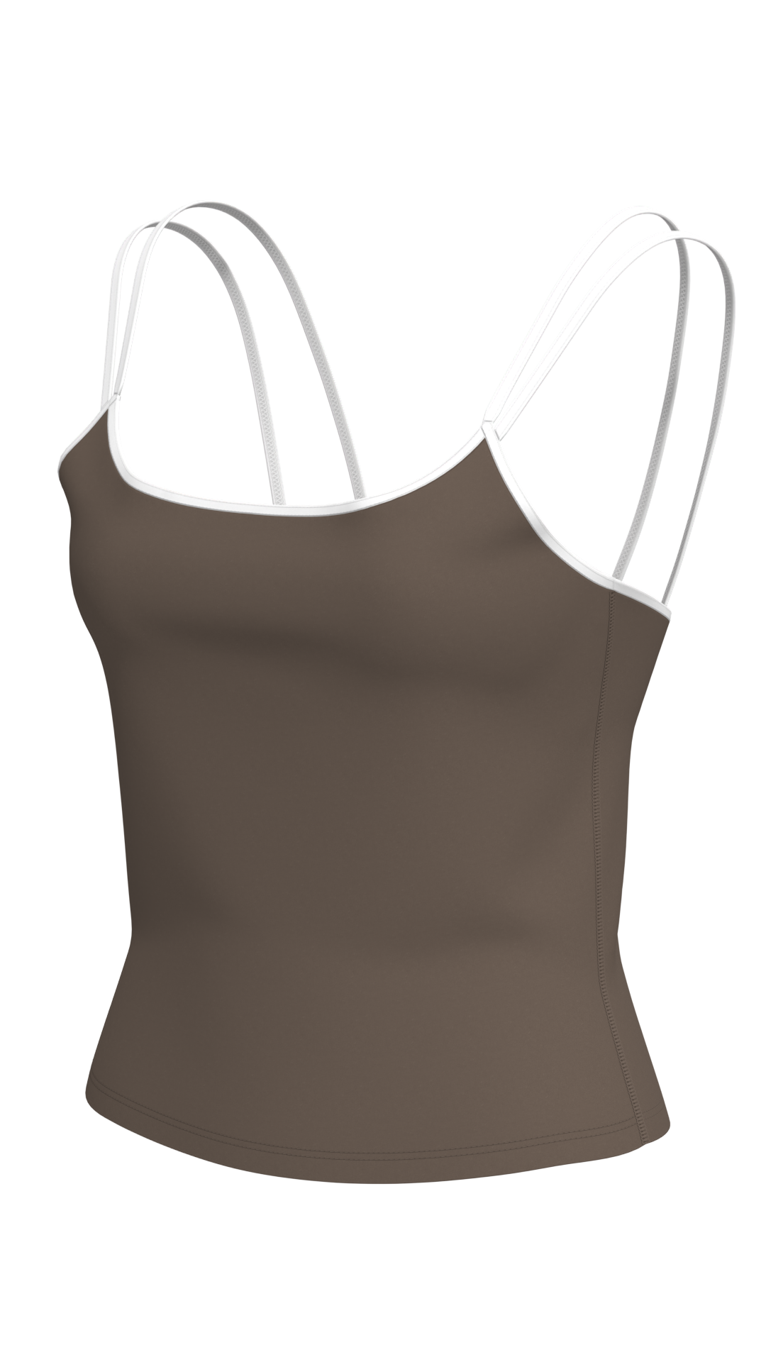 Women's Double Strap Cami Tank Top with Contrast Binding running — custom OEM activewear by New...