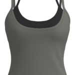 Women's Scoop Neck Tank Top with Contrast Bra Lining running — custom OEM activewear by New Dong...