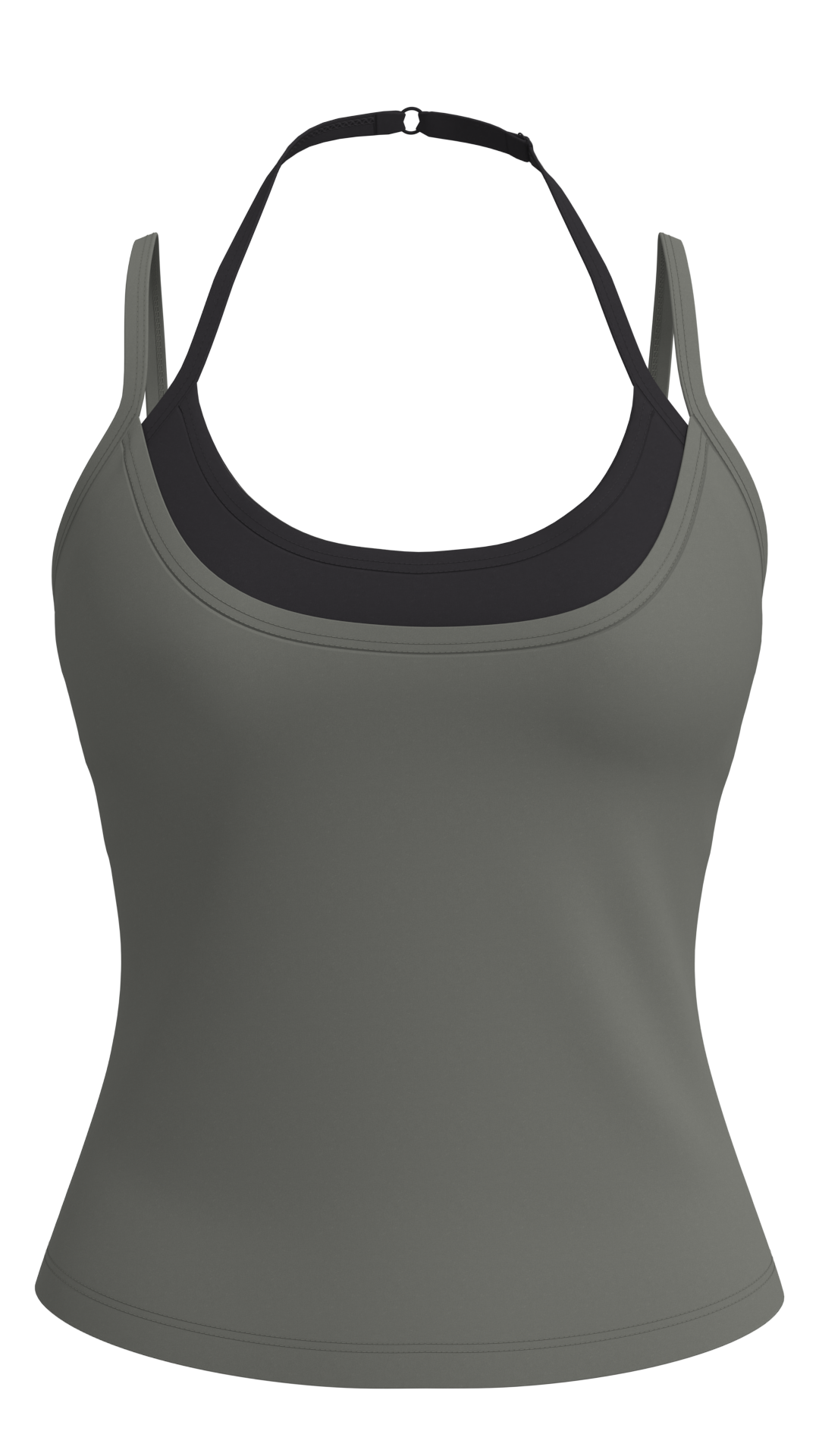 Women's Scoop Neck Tank Top with Contrast Bra Lining running — custom OEM activewear by New Dong...