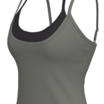 Women's Scoop Neck Tank Top with Contrast Bra Lining running — custom OEM activewear by New Dong...
