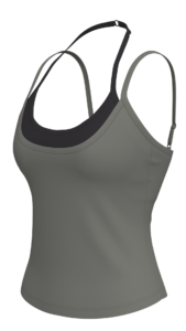Women's Scoop Neck Tank Top with Contrast Bra Lining running — custom OEM activewear by New Dong...