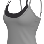 Women's Scoop Neck Tank Top with Contrast Bra Lining running — custom OEM activewear by New Dong...