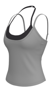 Women's Scoop Neck Tank Top with Contrast Bra Lining running — custom OEM activewear by New Dong...