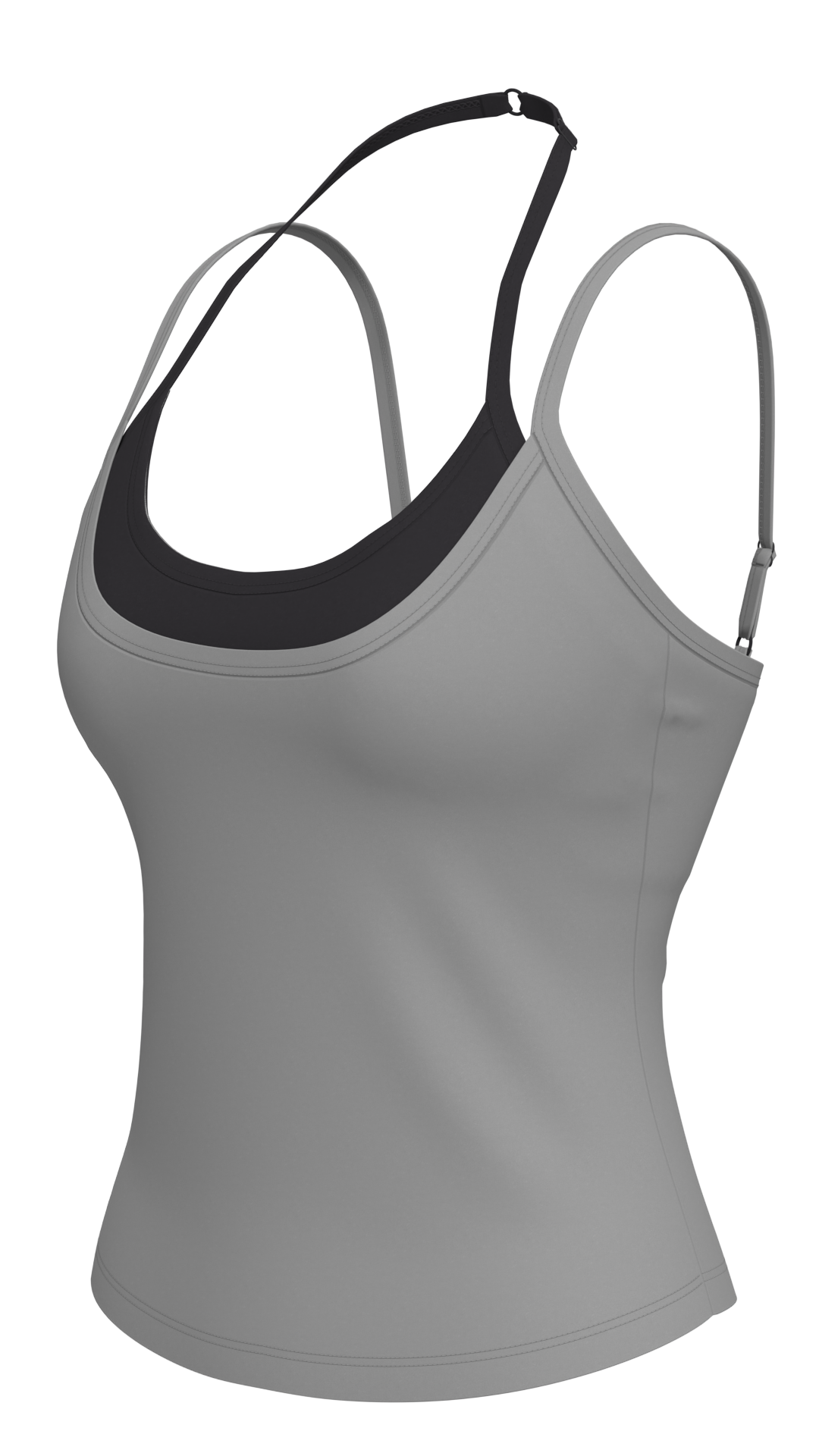 Women's Scoop Neck Tank Top with Contrast Bra Lining running — custom OEM activewear by New Dong...