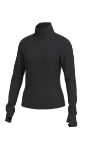 Women's Half Zip Pullover with Thumbholes outdoor — custom OEM activewear by New Dong Huang