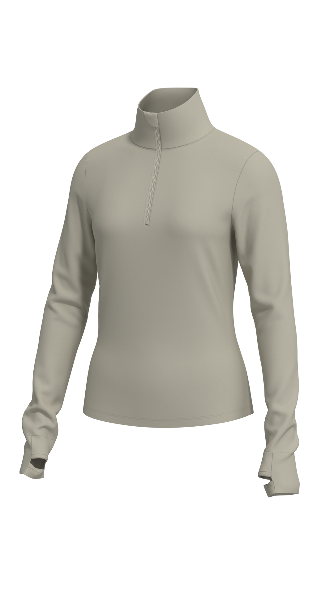 Women's Half Zip Pullover with Thumbholes outdoor — custom OEM activewear by New Dong Huang