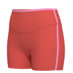 Women's High-Rise Bike Shorts with Contrast Waistband Trim running — custom OEM activewear by...