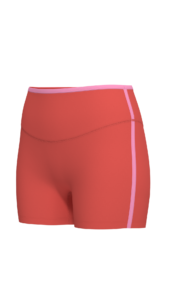 Women's High-Rise Bike Shorts with Contrast Waistband Trim running — custom OEM activewear by...