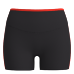 Women's High-Rise Bike Shorts with Contrast Waistband Trim running — custom OEM activewear by...