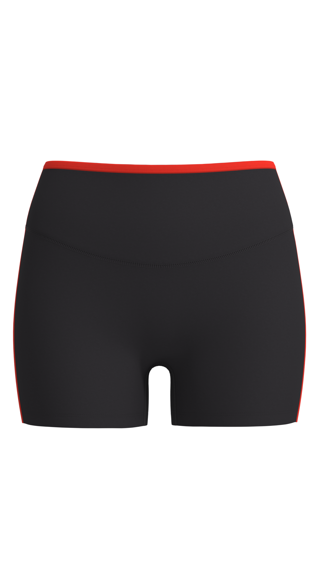 Women's High-Rise Bike Shorts with Contrast Waistband Trim running — custom OEM activewear by...