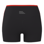 Women's High-Rise Bike Shorts with Contrast Waistband Trim running — custom OEM activewear by...