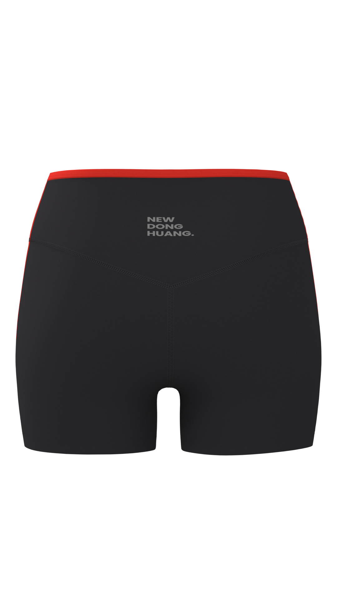 Women's High-Rise Bike Shorts with Contrast Waistband Trim running — custom OEM activewear by...