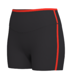 Women's High-Rise Bike Shorts with Contrast Waistband Trim running — custom OEM activewear by...