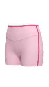 Women's High-Rise Bike Shorts with Contrast Waistband Trim running — custom OEM activewear by...