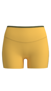 Women's High-Rise Bike Shorts with Contrast Waistband Trim running — custom OEM activewear by...