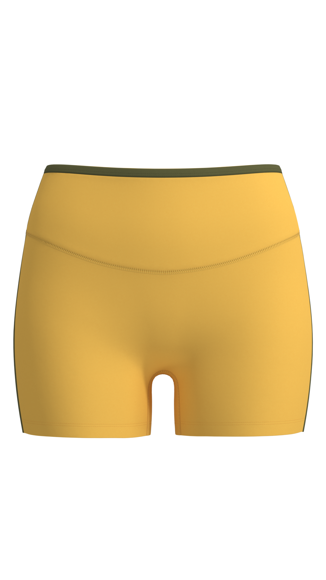 Women's High-Rise Bike Shorts with Contrast Waistband Trim running — custom OEM activewear by...