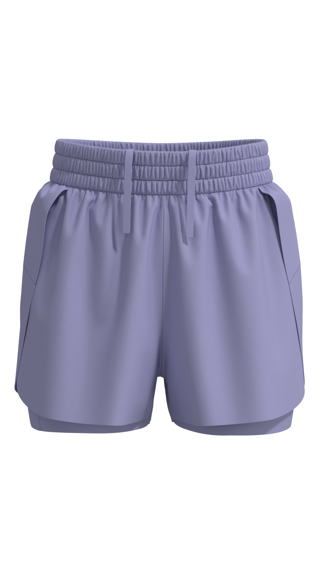 Women's 2-in-1 Running Shorts with Smocked Waistband running — custom OEM activewear by New Dong...