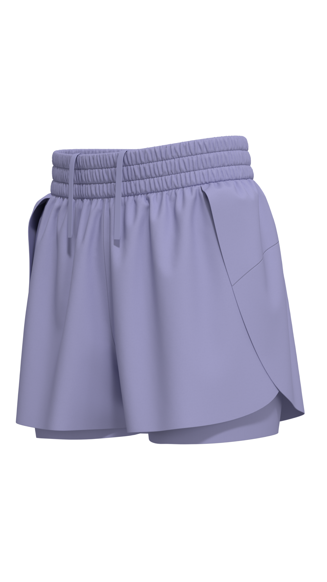 Women's 2-in-1 Running Shorts with Smocked Waistband running — custom OEM activewear by New Dong...