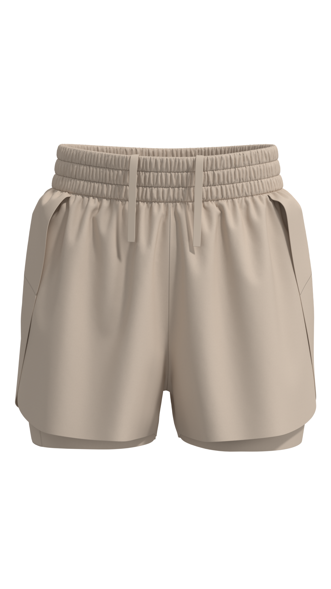 Women's 2-in-1 Running Shorts with Smocked Waistband running — custom OEM activewear by New Dong...