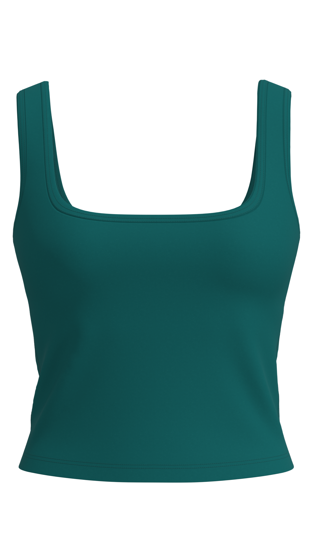 Women's Square Neck Tank Top with Built-In Bra running — custom OEM activewear by New Dong Huang