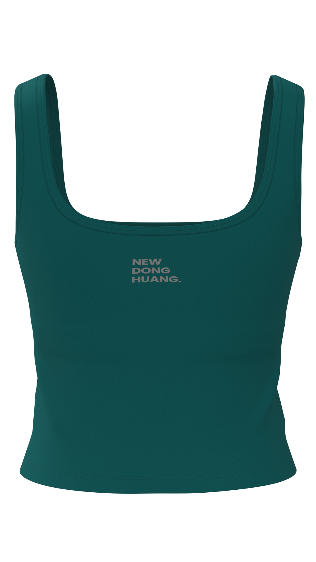 Women's Square Neck Tank Top with Built-In Bra running — custom OEM activewear by New Dong Huang