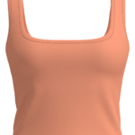 Women's Square Neck Tank Top with Built-In Bra running — custom OEM activewear by New Dong Huang