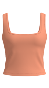 Women's Square Neck Tank Top with Built-In Bra running — custom OEM activewear by New Dong Huang