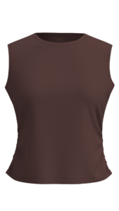 Women's Ribbed Mock Neck Sleeveless Tank Top running — custom OEM activewear by New Dong Huang