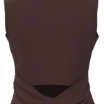 Women's Ribbed Mock Neck Sleeveless Tank Top running — custom OEM activewear by New Dong Huang