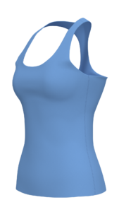 Women's Scoop Neck Racerback Tank Top with Built-In Bra running — custom OEM activewear by New...