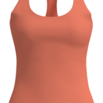 Women's Scoop Neck Racerback Tank Top with Built-In Bra running — custom OEM activewear by New...