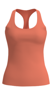 Women's Scoop Neck Racerback Tank Top with Built-In Bra running — custom OEM activewear by New...