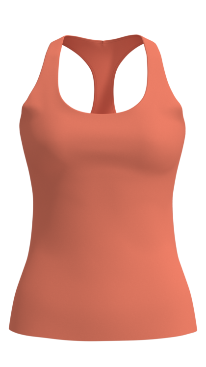 Women's Scoop Neck Racerback Tank Top with Built-In Bra running — custom OEM activewear by New...