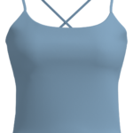 Women's Thin Strap Scoop Neck Cami Tank Top with Built-In Bra running — custom OEM activewear by...