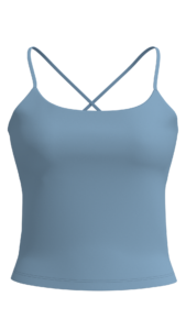 Women's Thin Strap Scoop Neck Cami Tank Top with Built-In Bra running — custom OEM activewear by...